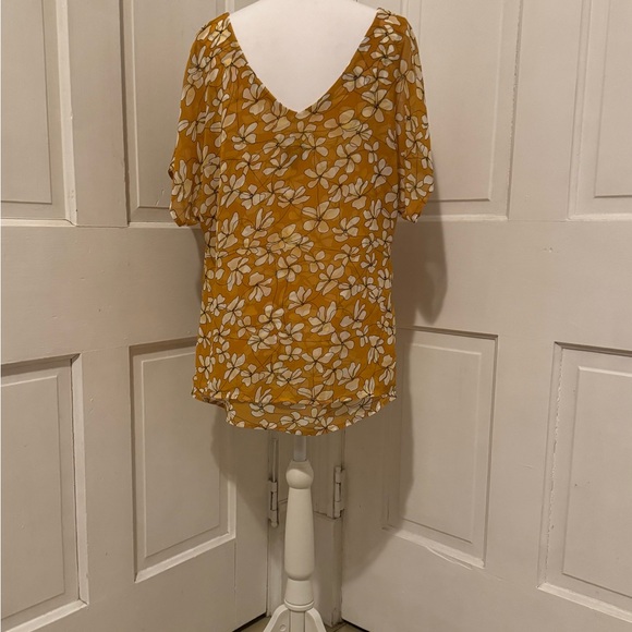 CAbi Mustard Floral Blouse - Picture 4 of 5
